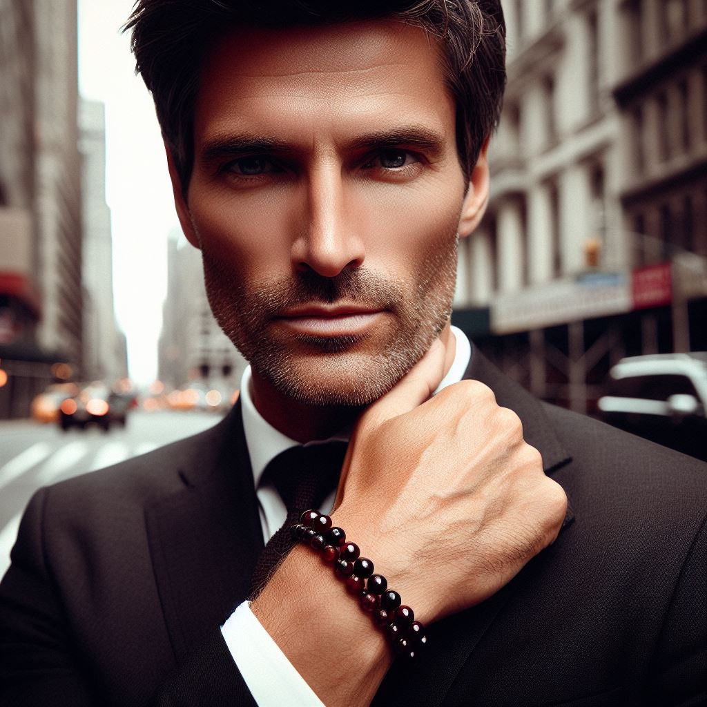 Garnet Signature Single Bracelet