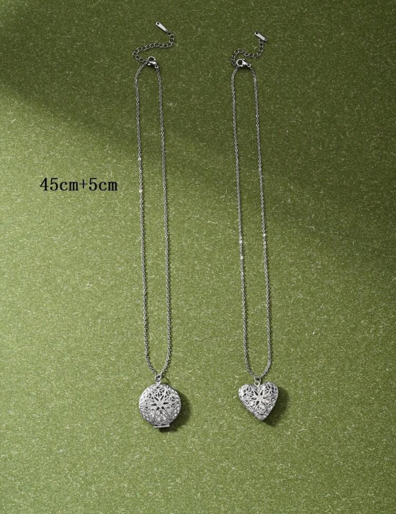 Set de collar relicario 2 piezas para pareja