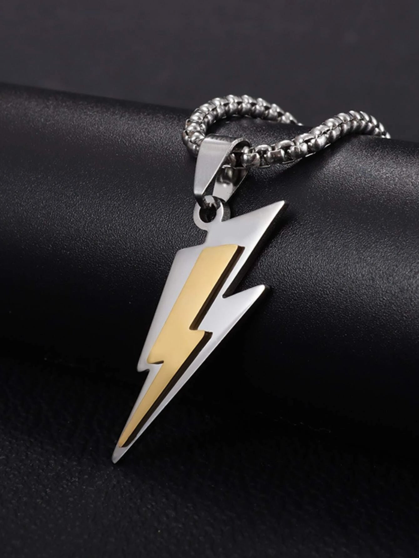 Collar Flash doble plateado y dorado