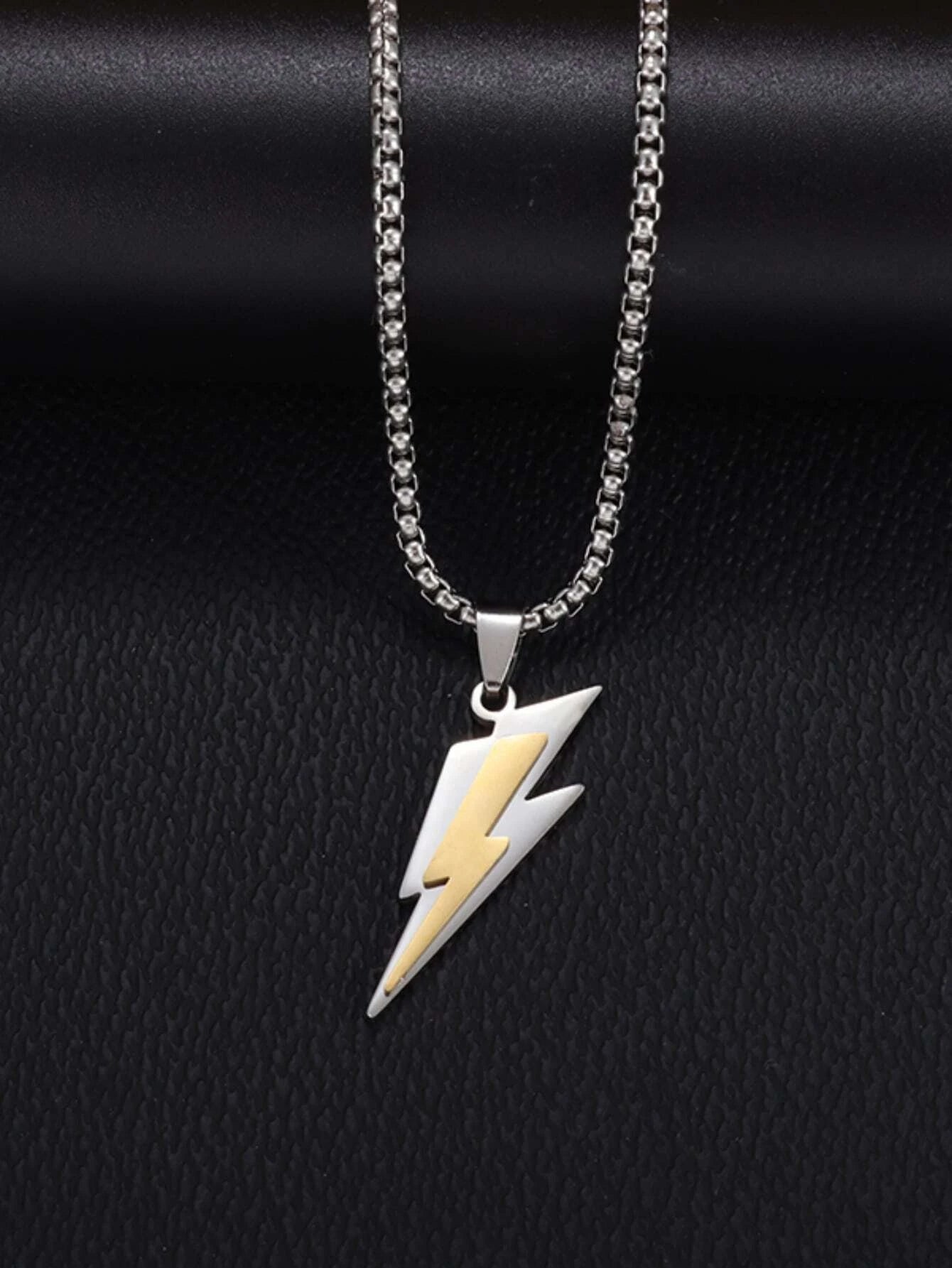Collar Flash doble plateado y dorado
