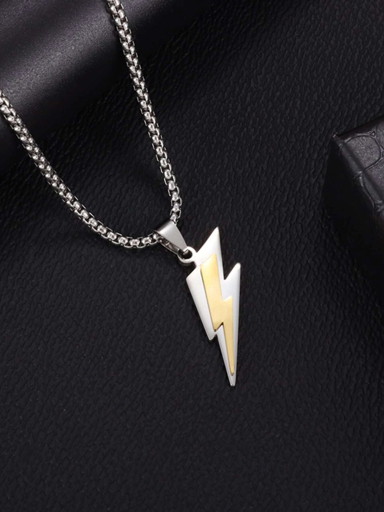 Collar Flash doble plateado y dorado