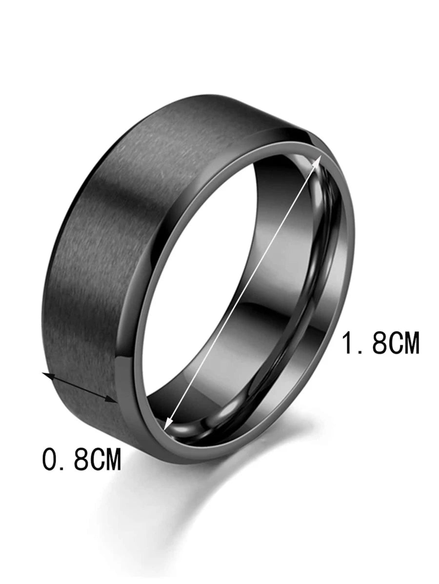 Black minimalist ring