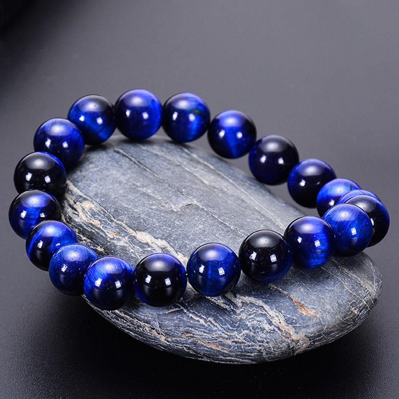 Signature Single Bracelet Blue Tiger's Eye 8mm