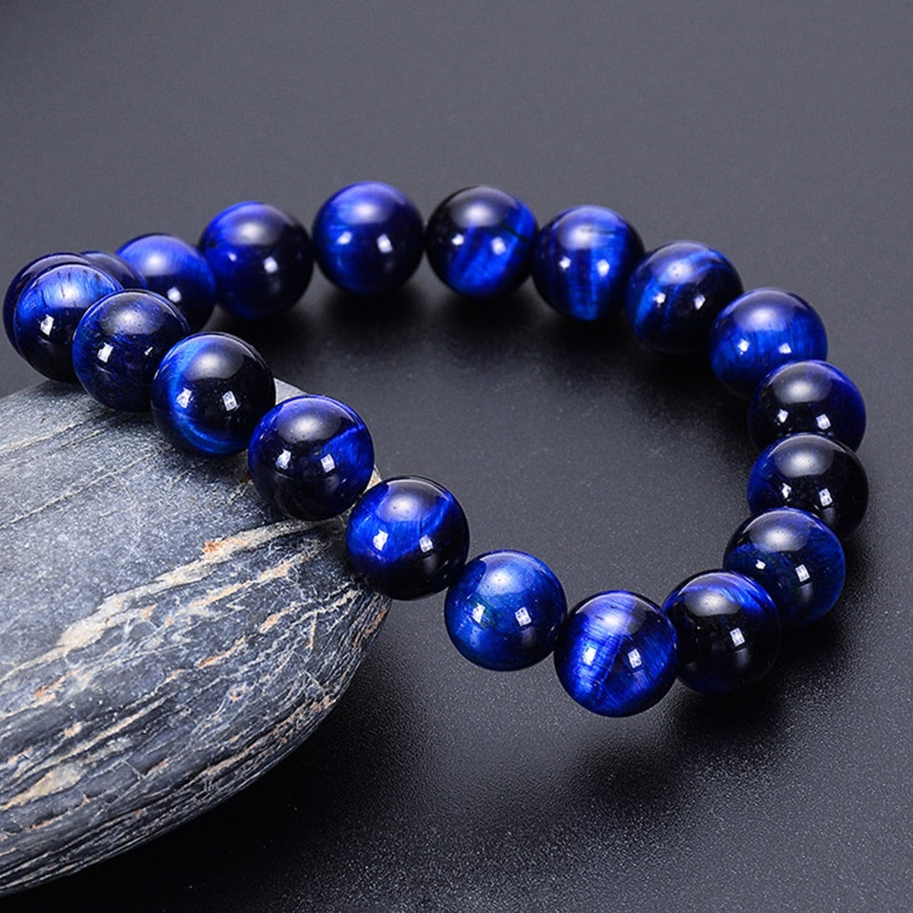 Signature Single Bracelet Blue Tiger's Eye 8mm