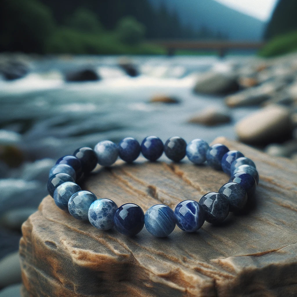 Pulsera Signature Single Sodalita Azul Claro