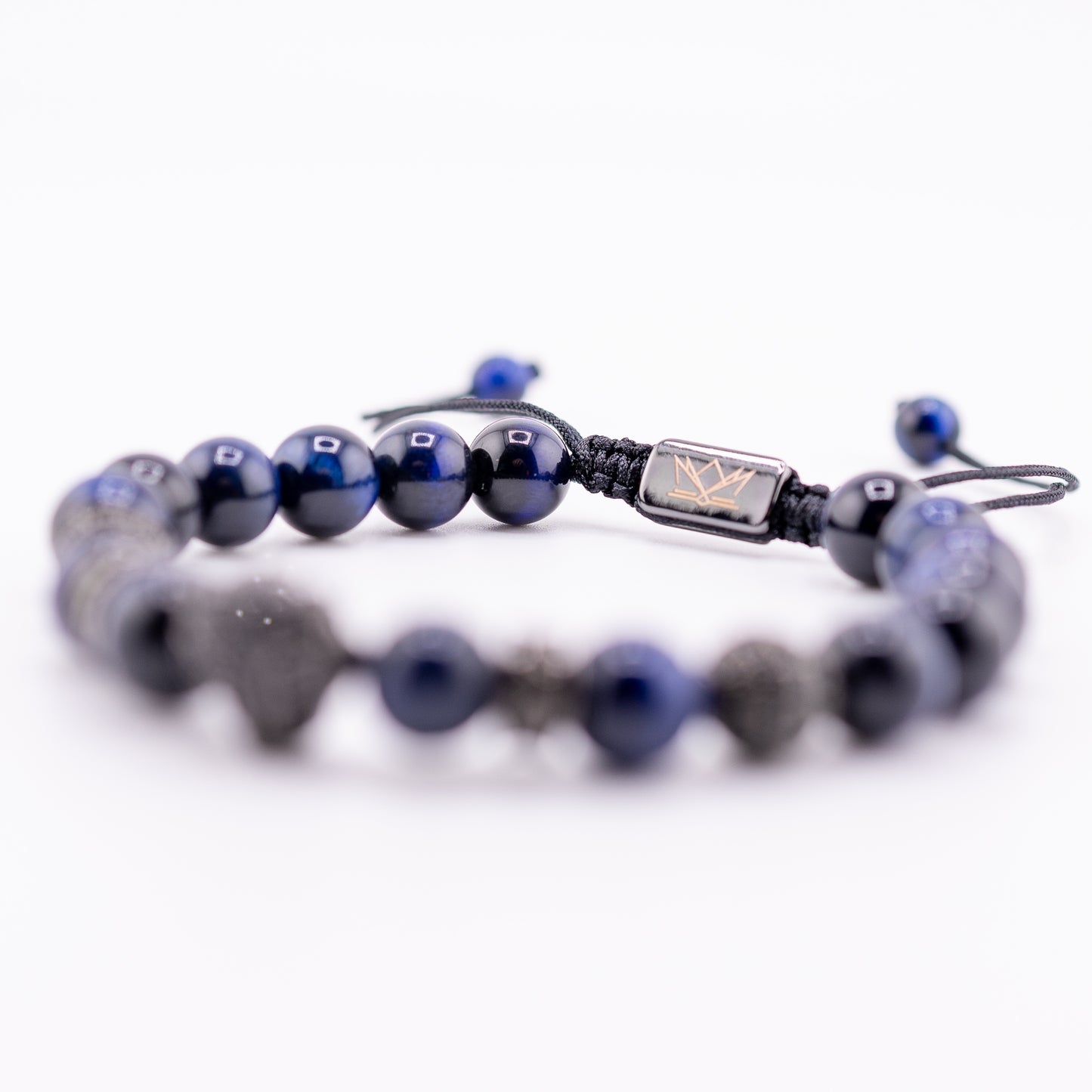 Pulsera Signature Black Panther Ojo de Tigre Azul