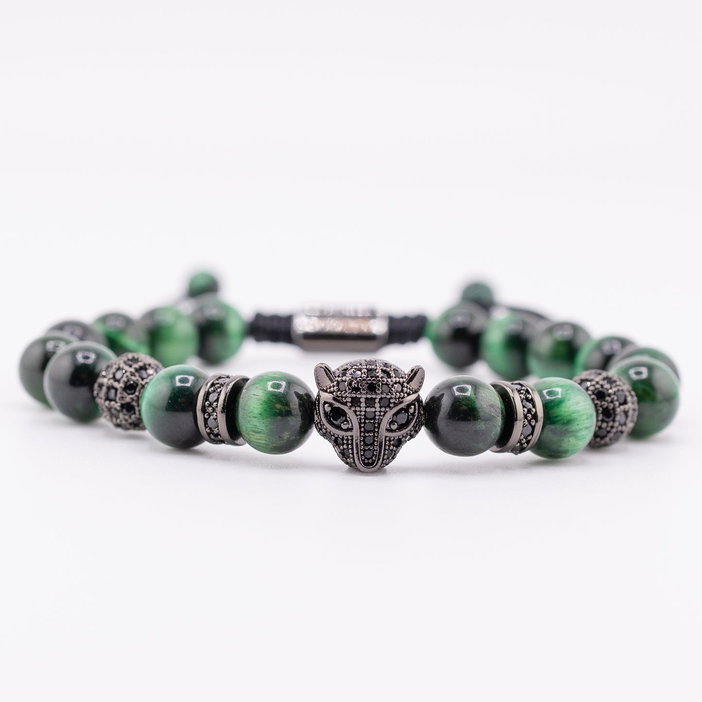Pulsera Signature Black Panther Ojo de Tigre Verde