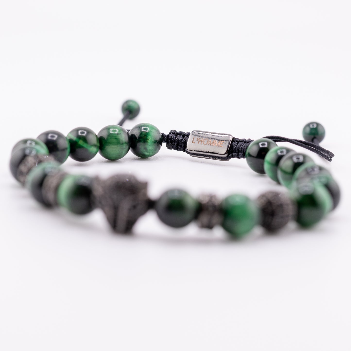 Pulsera Signature Black Panther Ojo de Tigre Verde