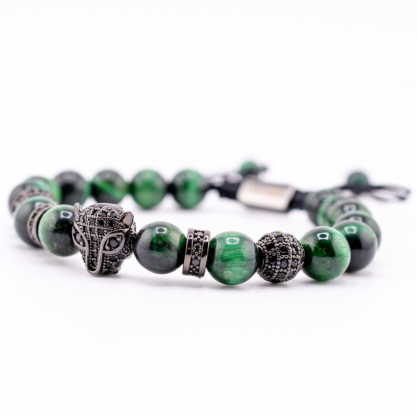 Pulsera Signature Black Panther Ojo de Tigre Verde