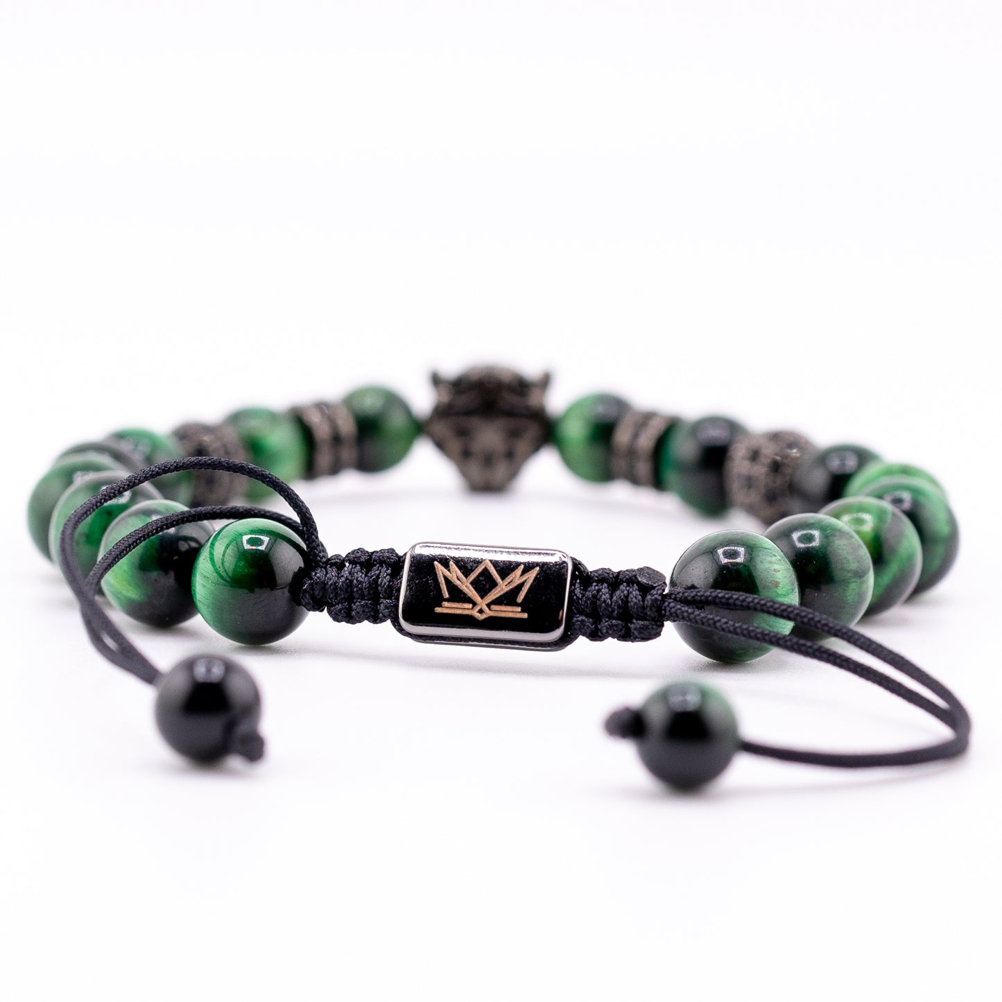 Pulsera Signature Black Panther Ojo de Tigre Verde