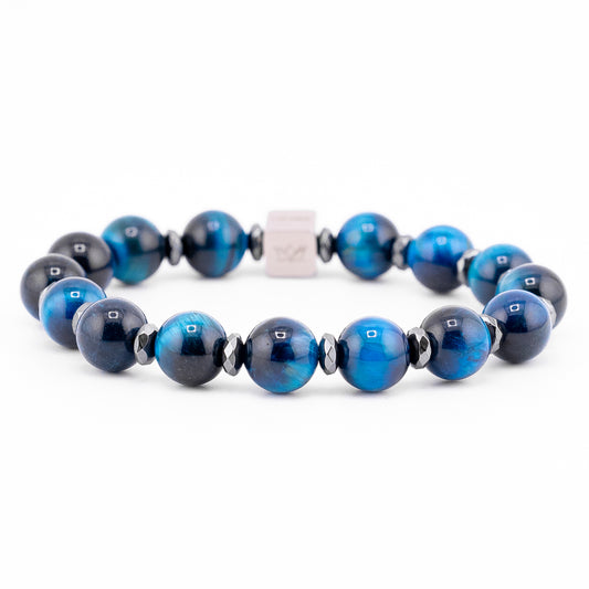 Pulsera Signature Dracarys Ojo de Tigre Azul Royal