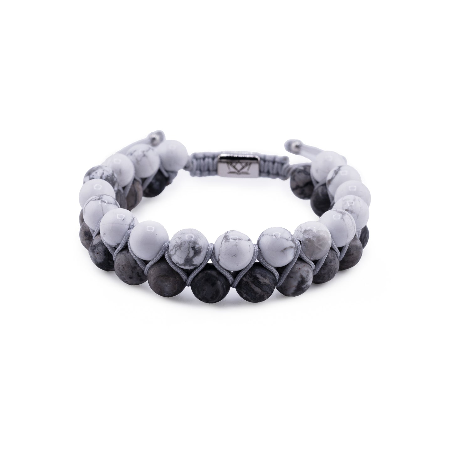 Signature Double Howlite and Map Stone Bracelet