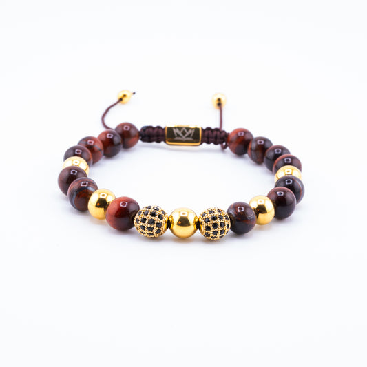 Pulsera Signature Radiance Ojo de Tigre Rojo