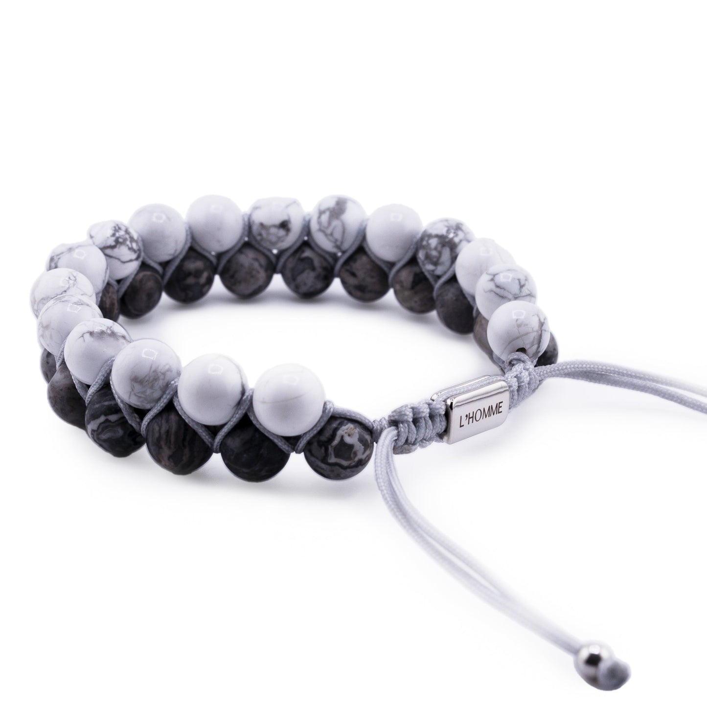Signature Double Howlite and Map Stone Bracelet