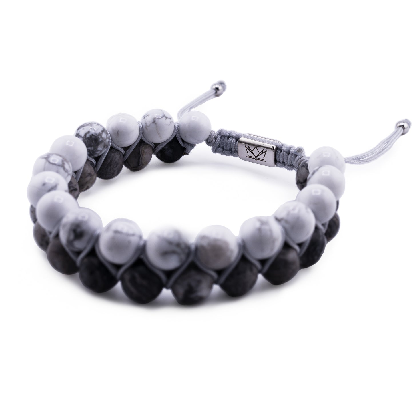 Signature Double Howlite and Map Stone Bracelet