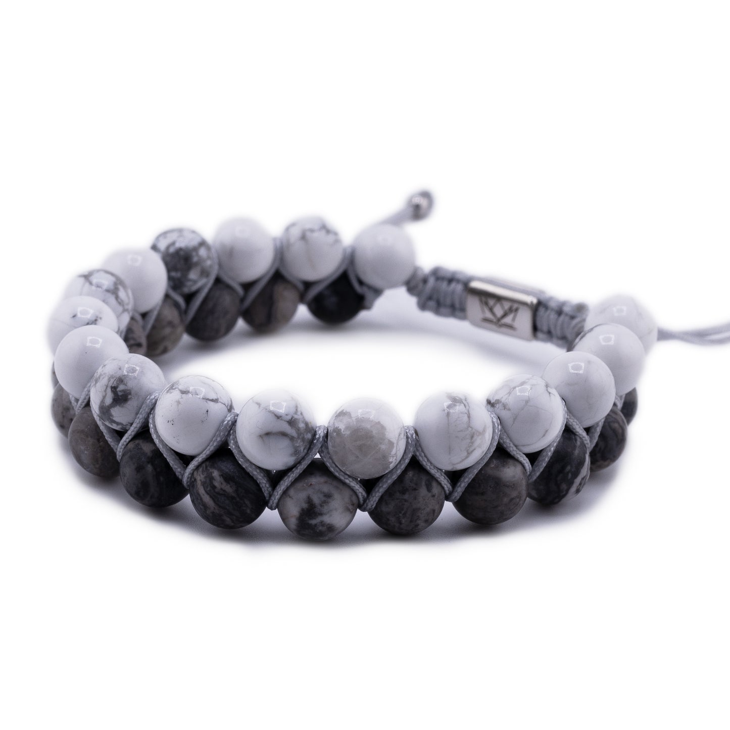 Signature Double Howlite and Map Stone Bracelet