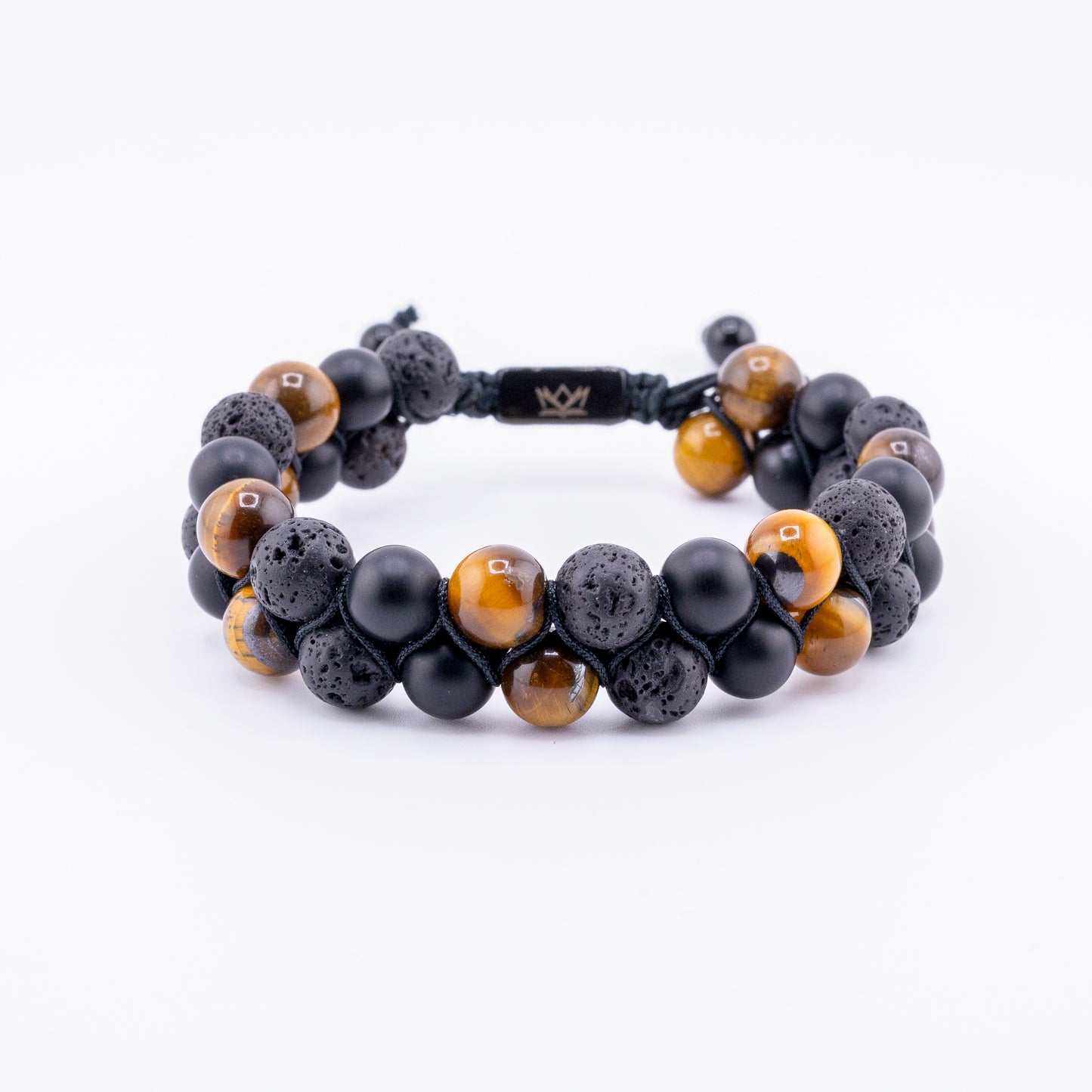 Signature Double Tiger Eye and Lava Bracelet