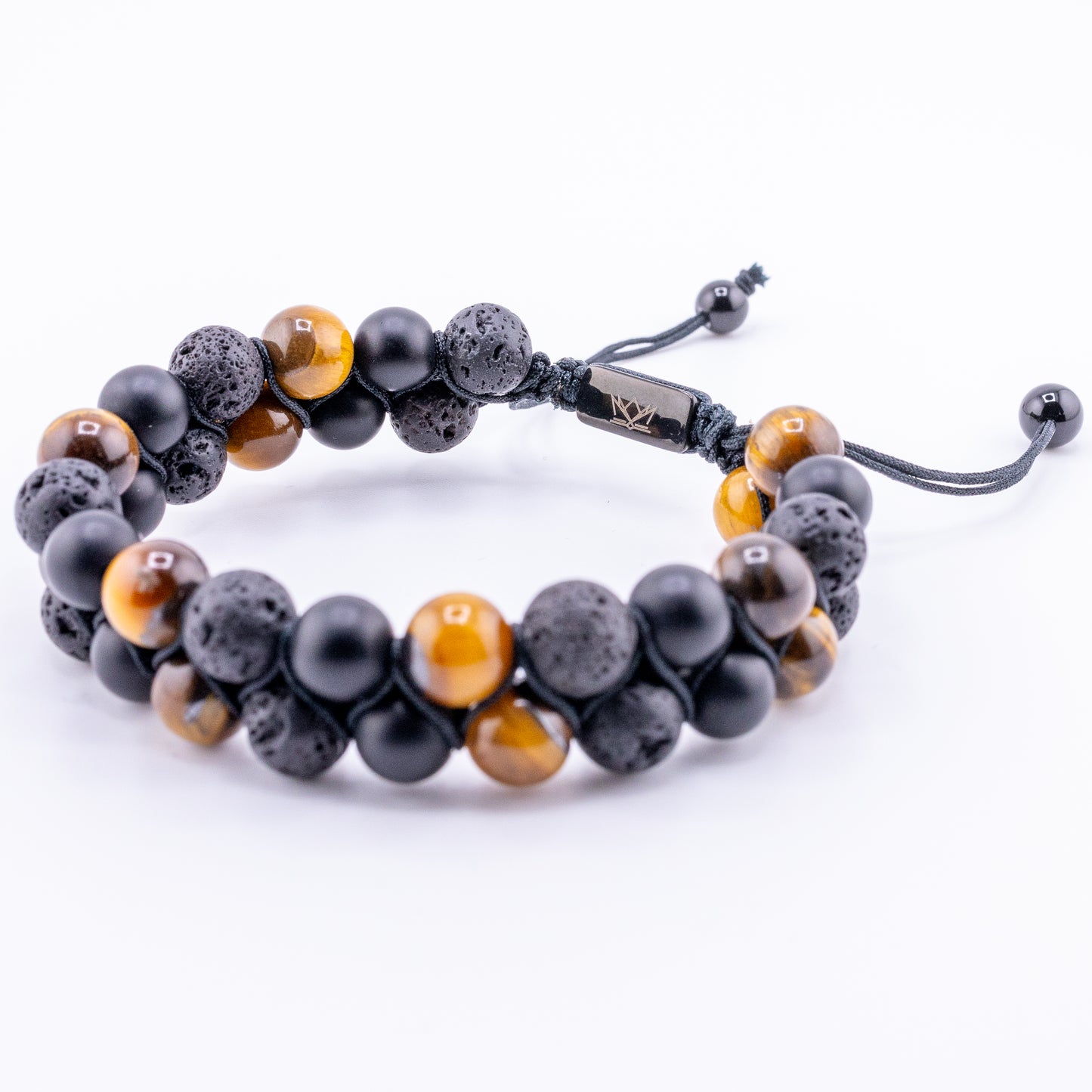 Signature Double Tiger Eye and Lava Bracelet