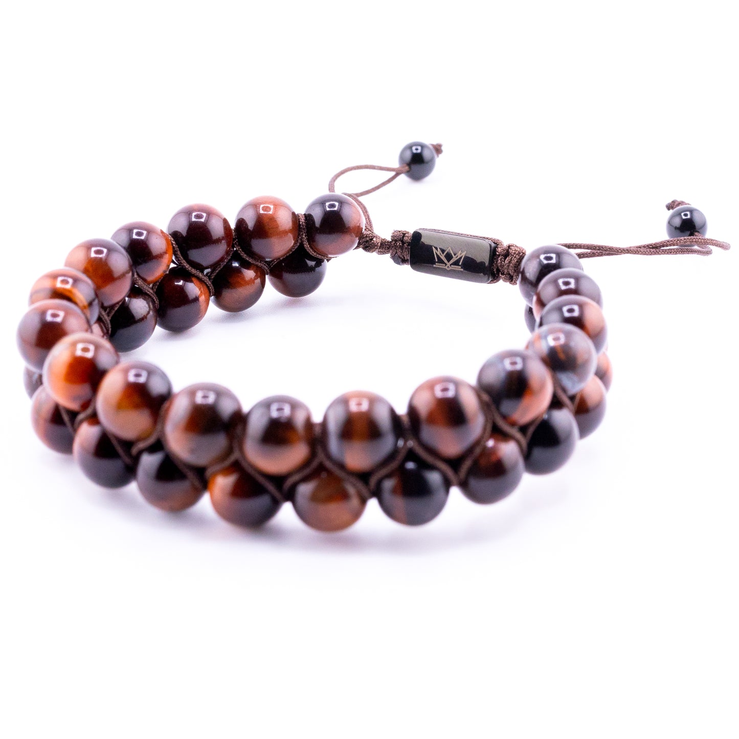 Pulsera Signature Doble Ojo de Tigre Rojo