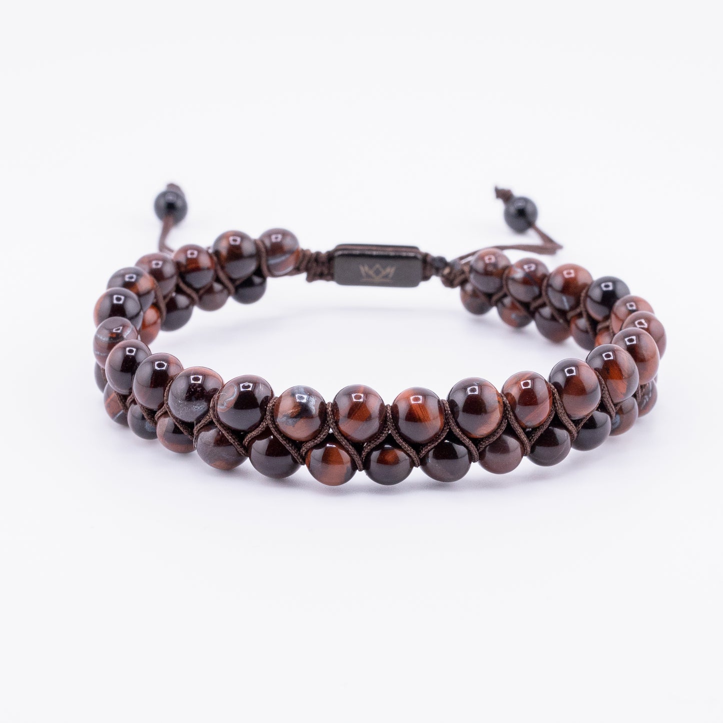 Pulsera Gemcube + Doble Ojo de Tigre Rojo