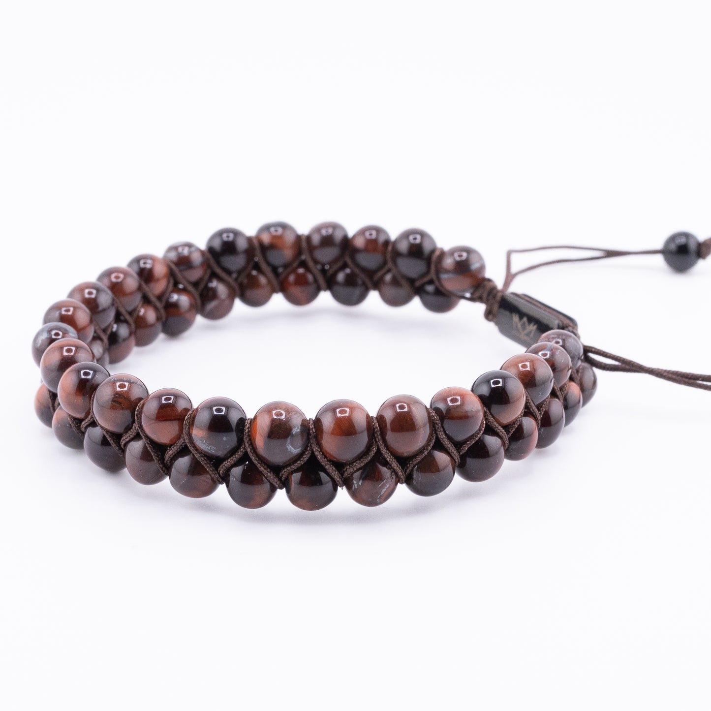 Pulsera Signature Doble Ojo de Tigre Rojo