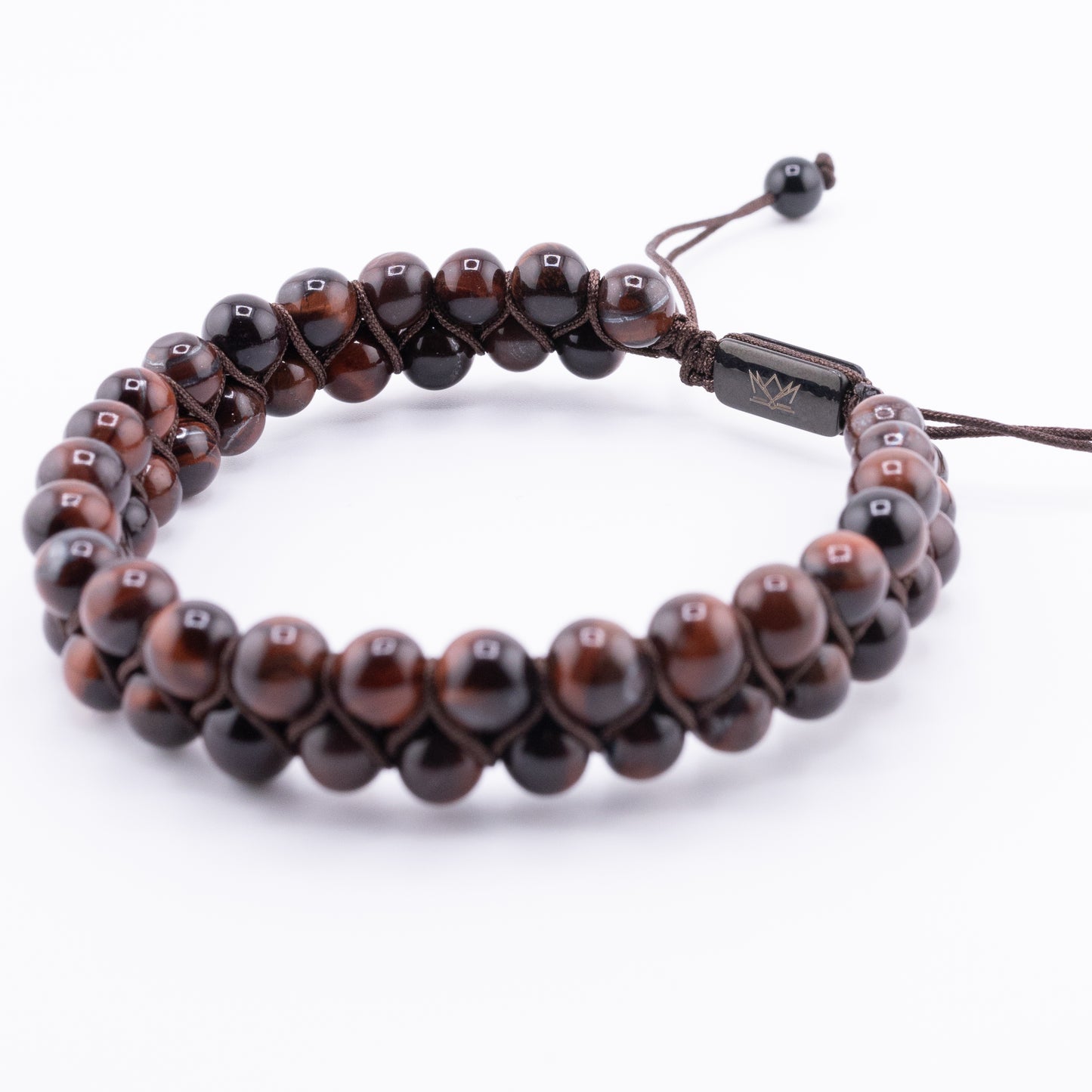 Pulsera Signature Doble Ojo de Tigre Rojo