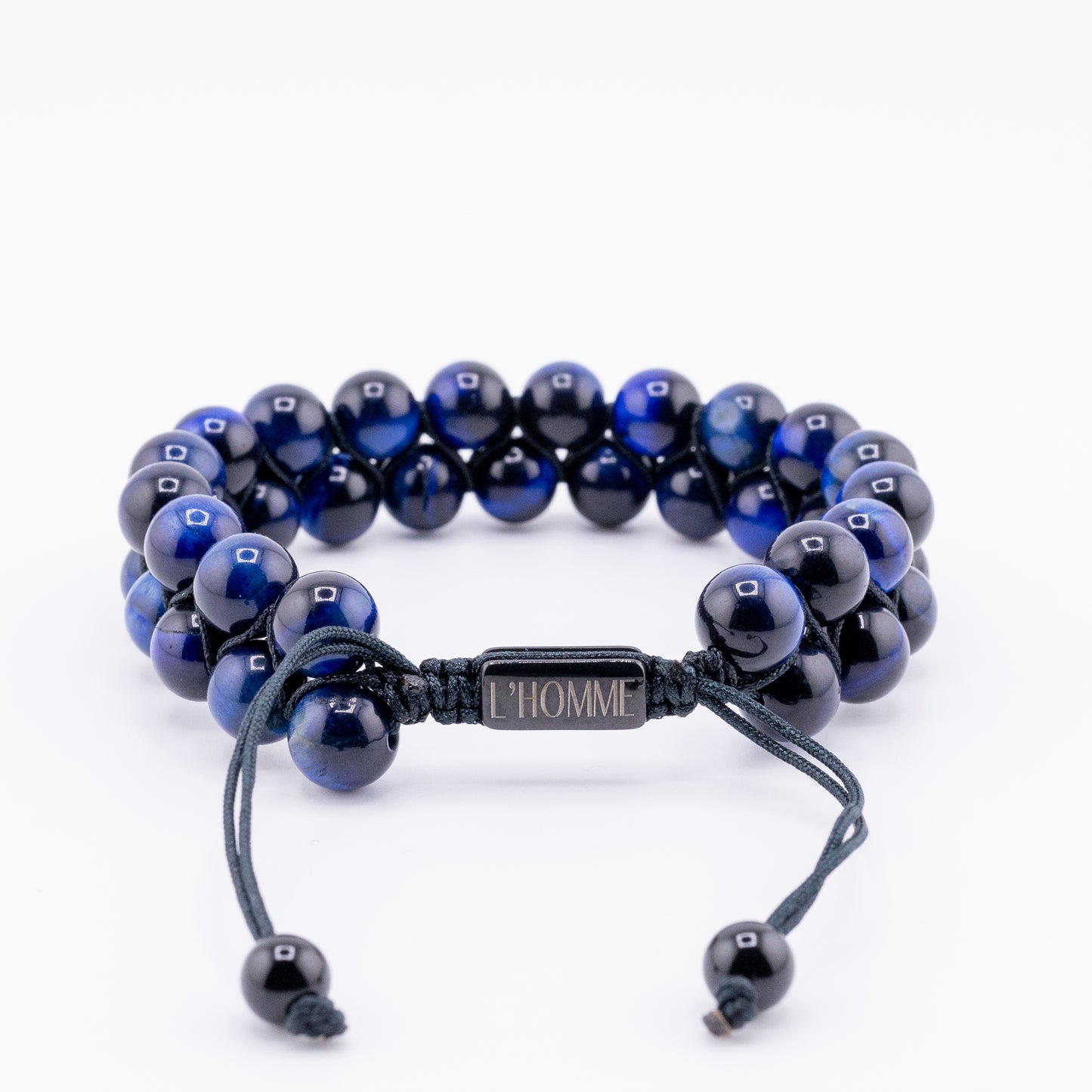 Signature Double Blue Tiger Eye Bracelet