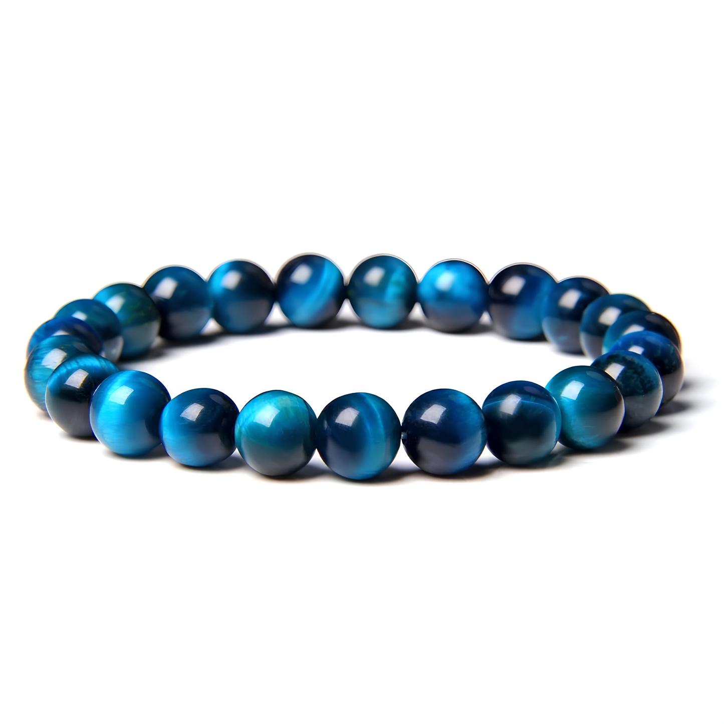 Signature Single Bracelet Blue Tiger Eye 8mm