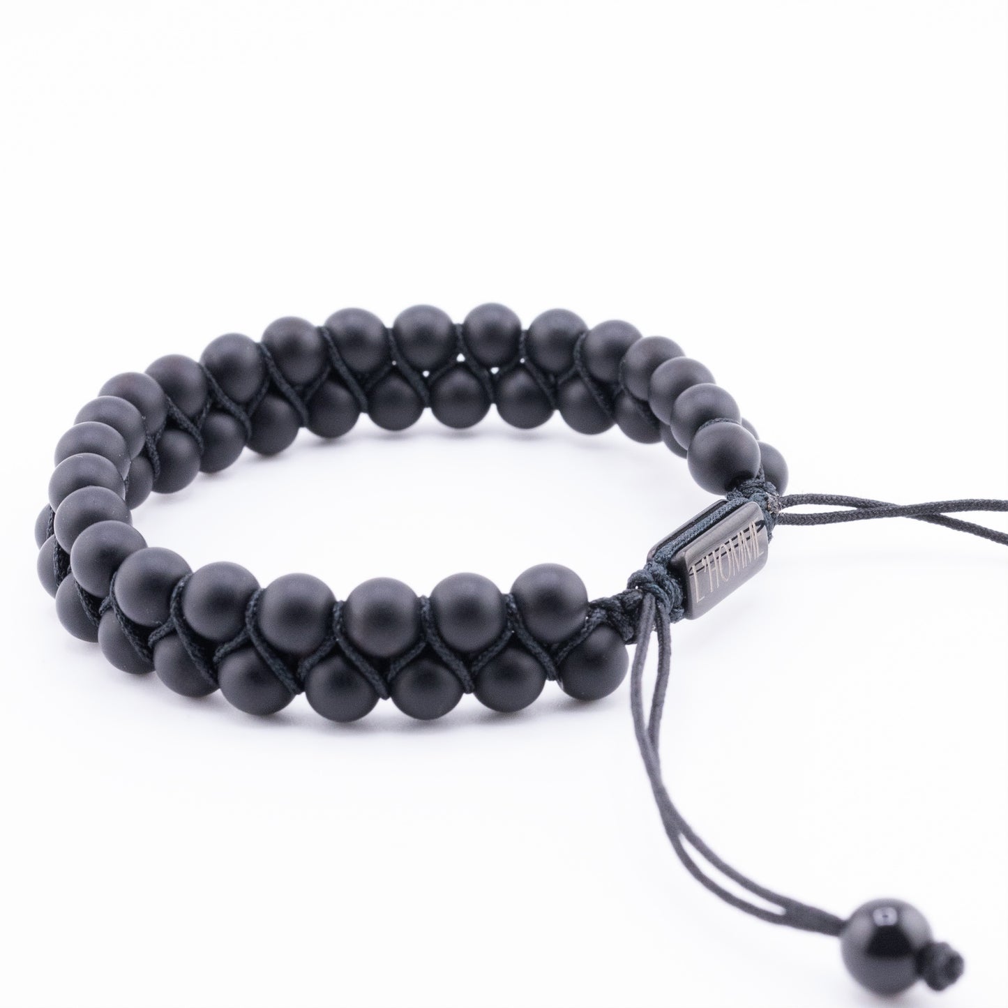 Pulsera Signature Doble Piedra Ónix Mate