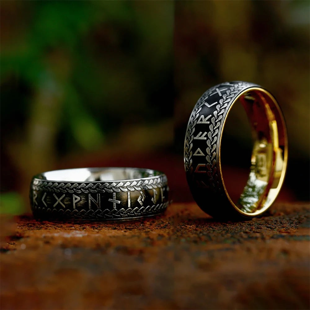Anillo Vikingo Runas Nórdicas