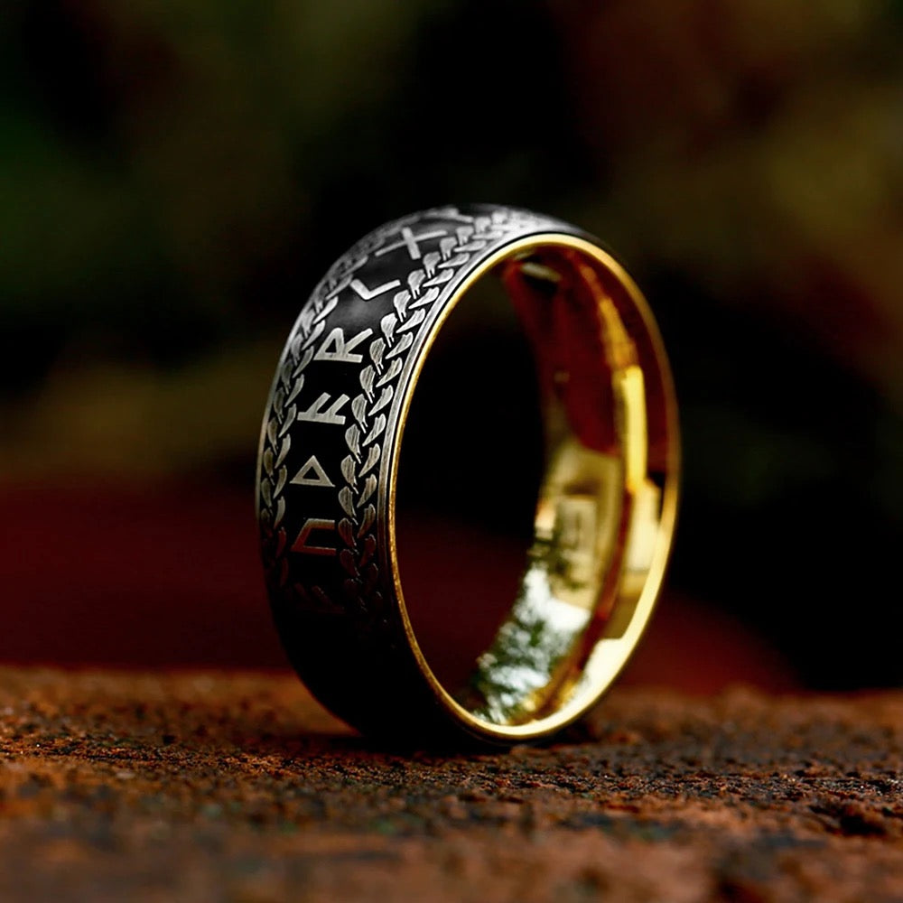 Anillo Vikingo Runas Nórdicas