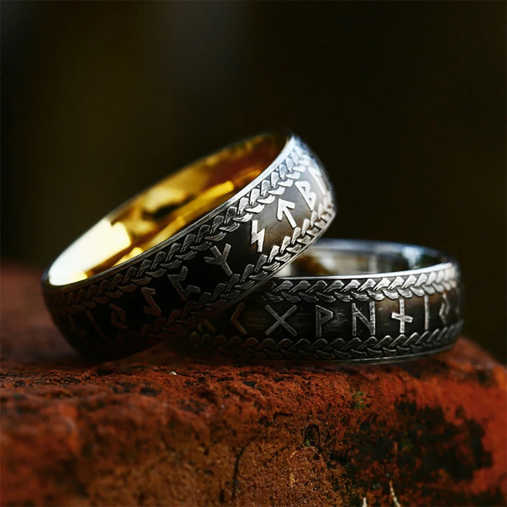 Anillo Vikingo Runas Nórdicas