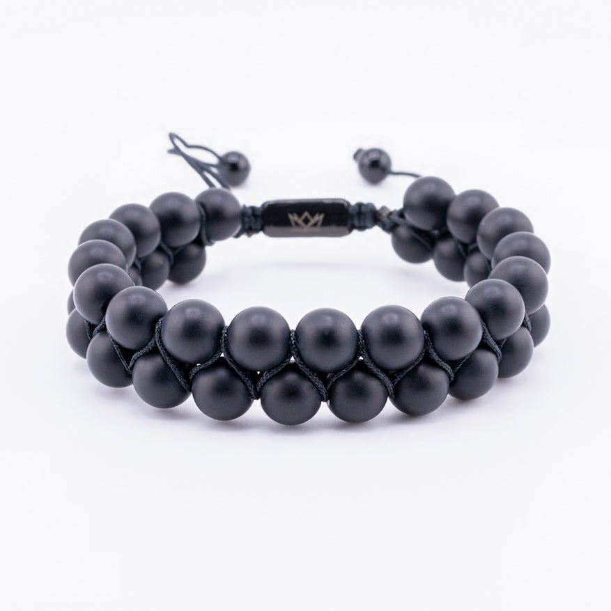 Pulsera Signature Doble Piedra Ónix Mate