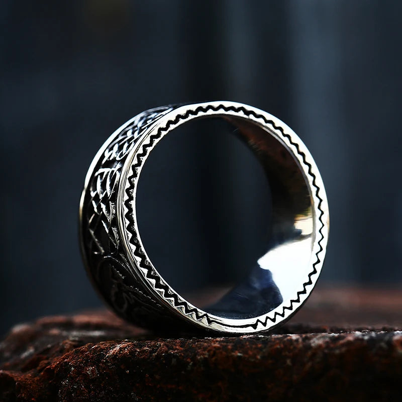 Anillo Vikingo Árbol de la Vida Plateado