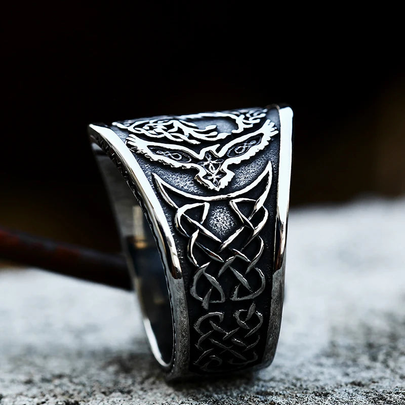 Anillo Vikingo Árbol de la Vida Plateado