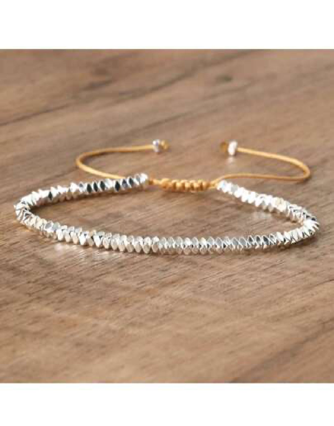 MIA - Pulsera con cuentas de hematita blanco