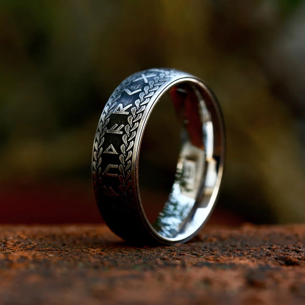 Anillo Vikingo Runas Nórdicas