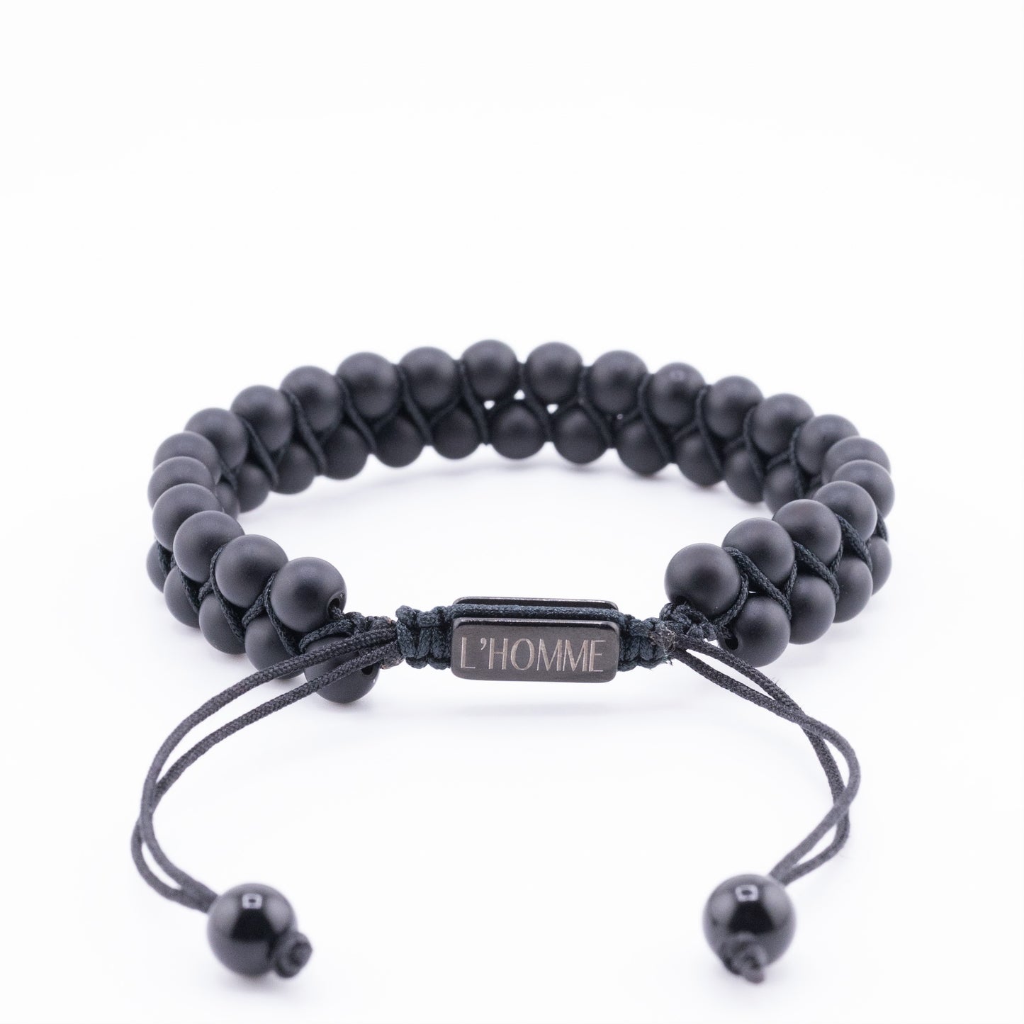 Pulsera Signature Doble Piedra Ónix Mate