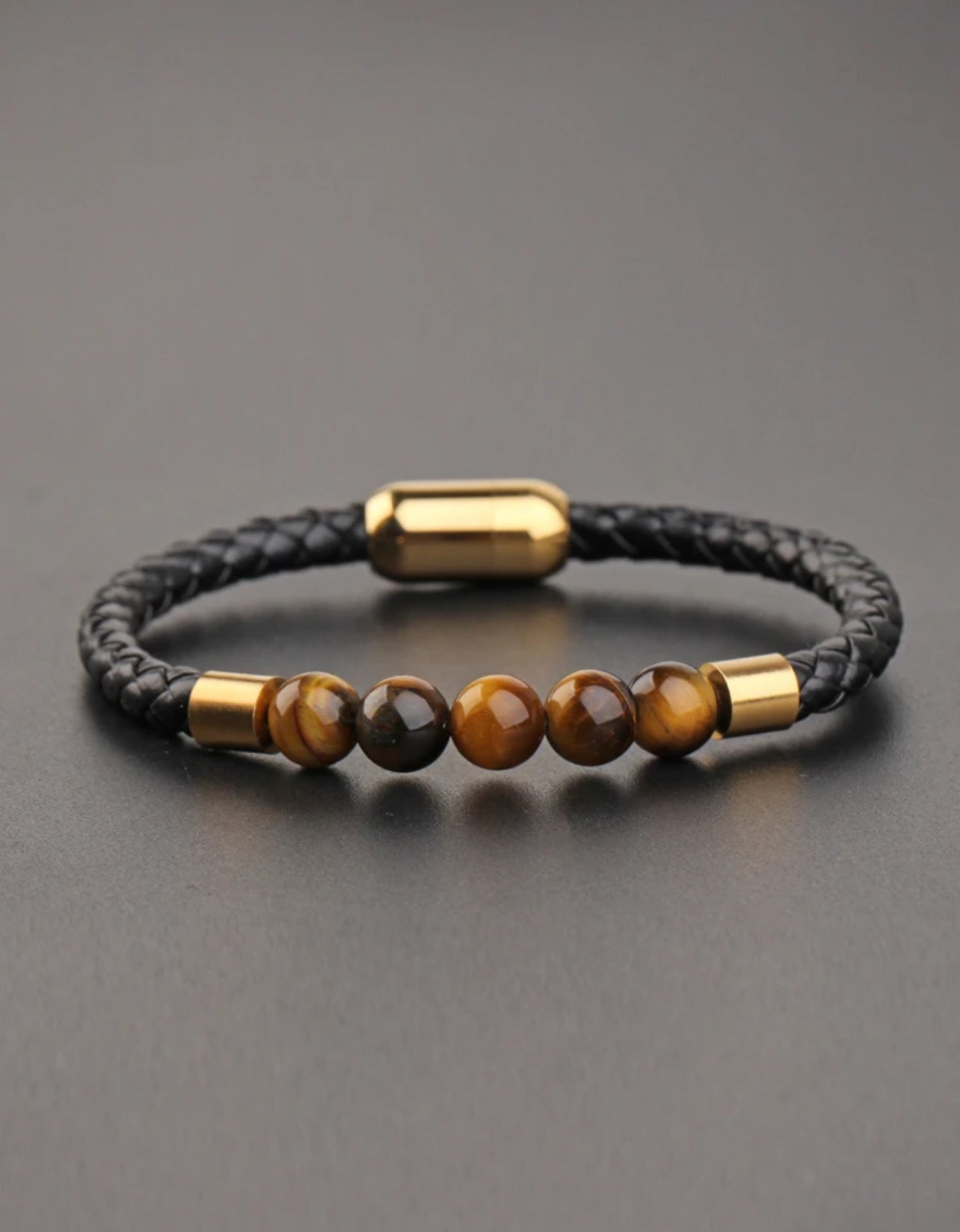 Pulsera de Hombres con diseño de cuenta con dorado
