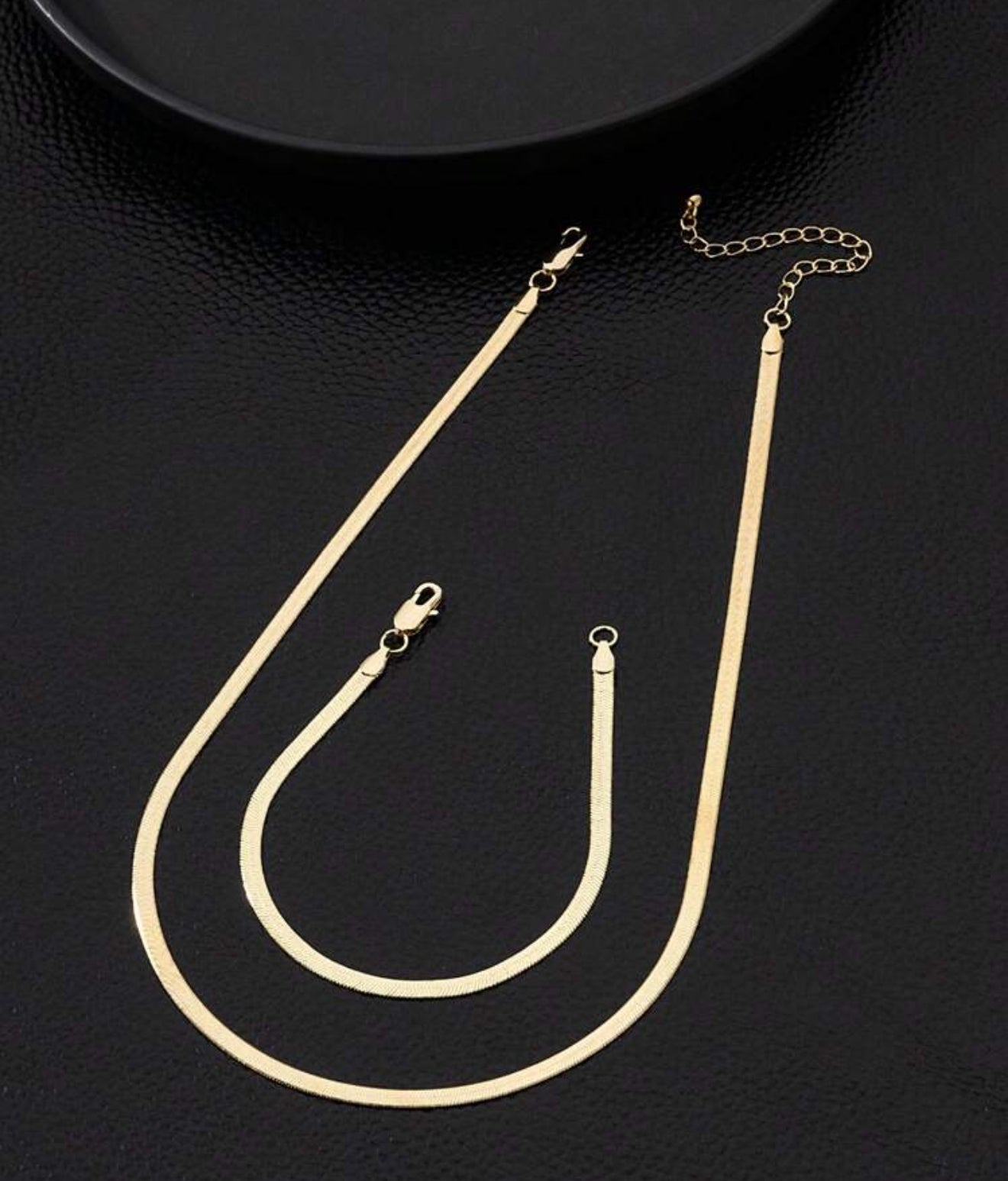 Collar de cadena minimalista con pulsera Dorada