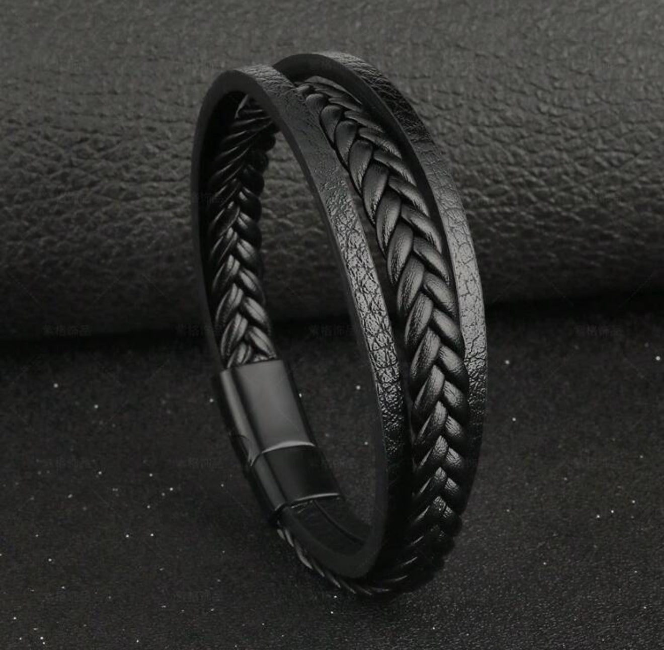 Pulsera Negro trenzado