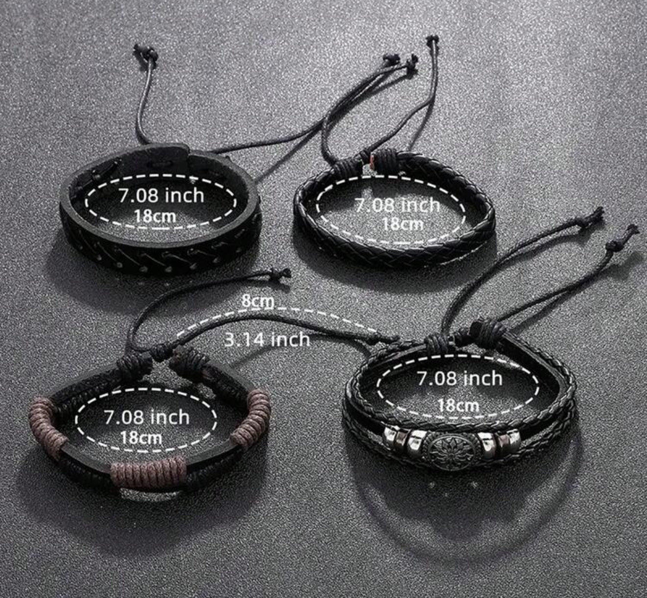 Pulsera 4 piezas con diseño de estrella