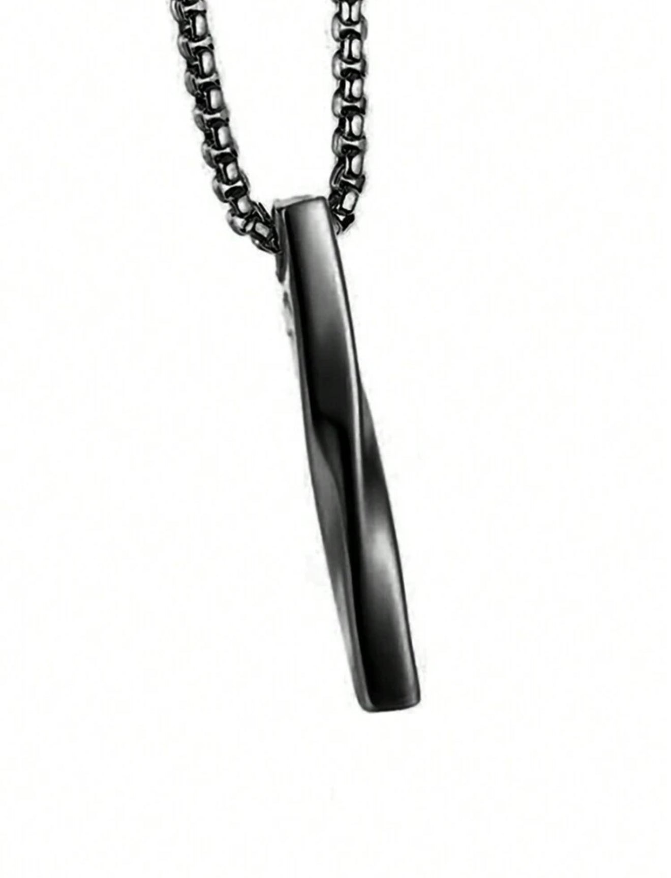 Collar con diseño rectangular en espiral negro