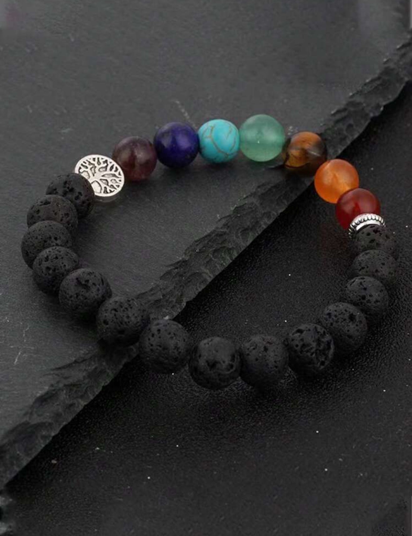 Pulsera Signature Single Galaxy piedra lava