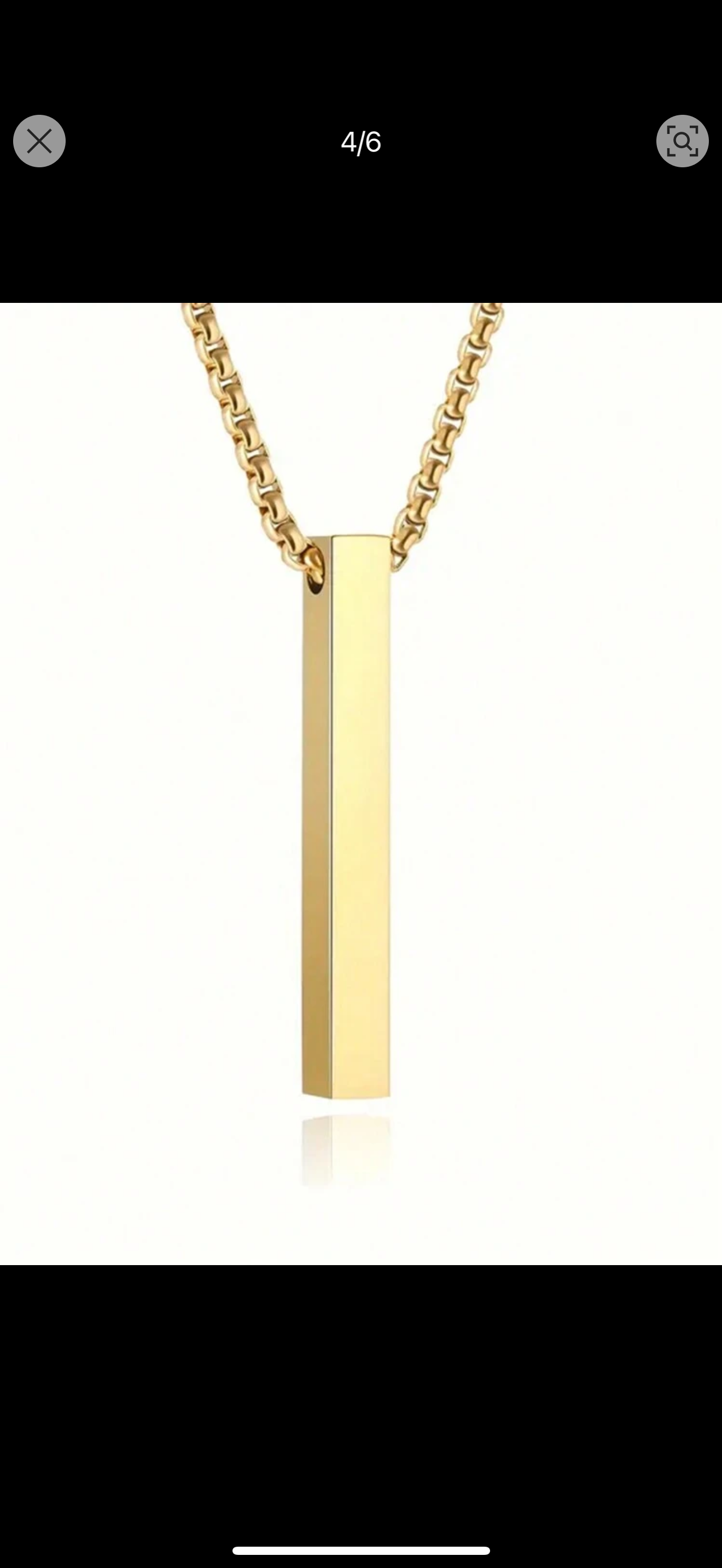 Collar colgante geométrico Dorado