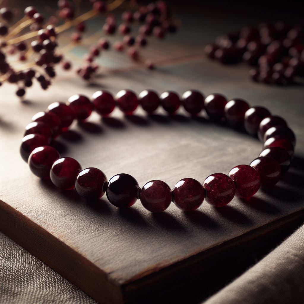 Garnet Signature Single Bracelet