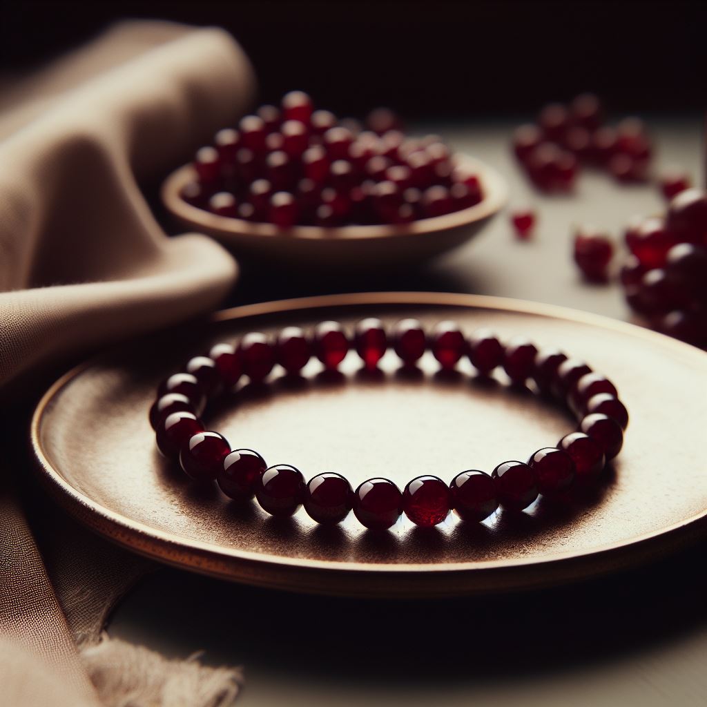 Garnet Signature Single Bracelet