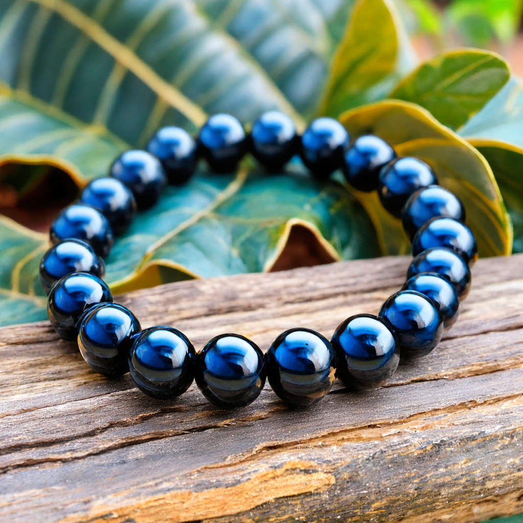 Signature Single Bracelet Blue Tiger's Eye 8mm