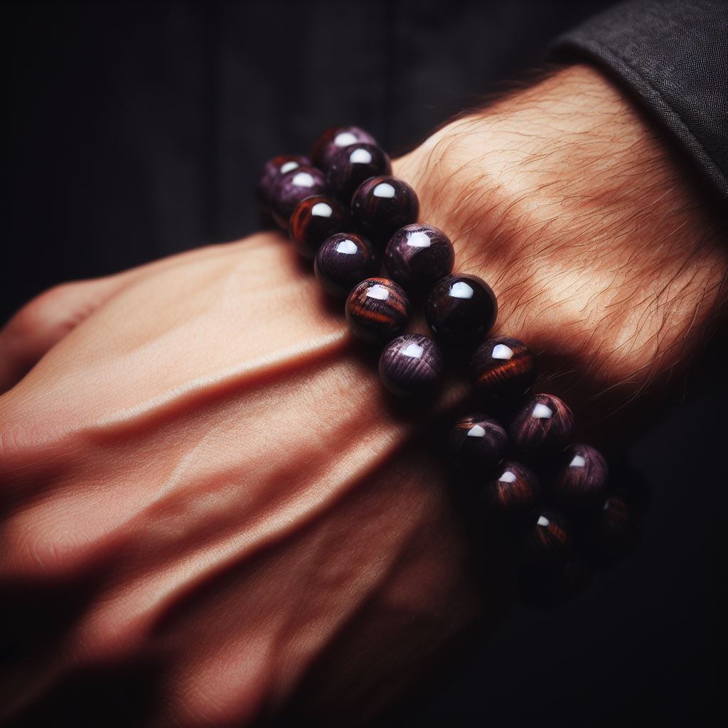 Signature Single Purple Tiger's Eye Bracelet