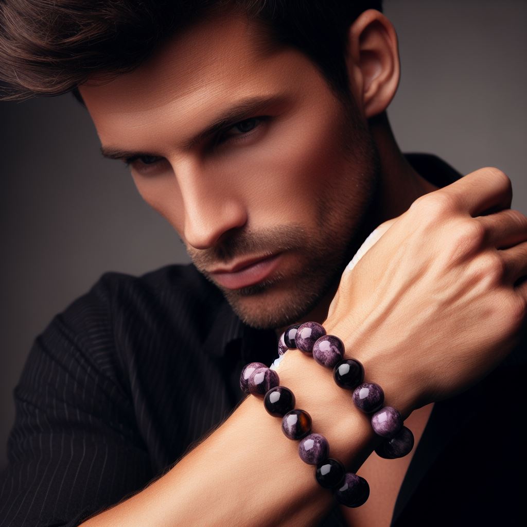 Signature Single Purple Tiger's Eye Bracelet